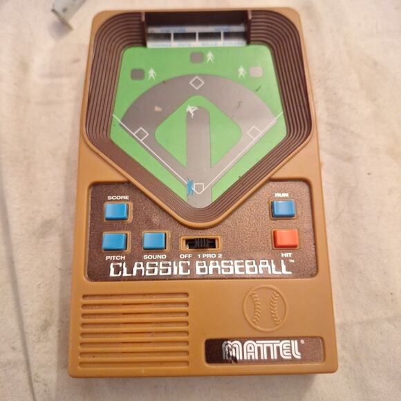 Mattel Handheld 2001 Electronic CLASSIC BASEBALL Game Cleaned tested works - Picture 1 of 5